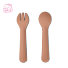Baby Training Kids Fork And Spoon Rust Color Temperature Resistance