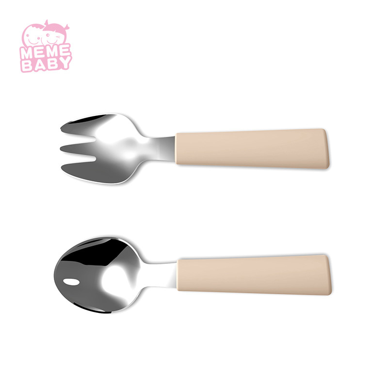 CE Approval Silicone Fork And Spoon Set Stainless Steel Spoon Fork Customized